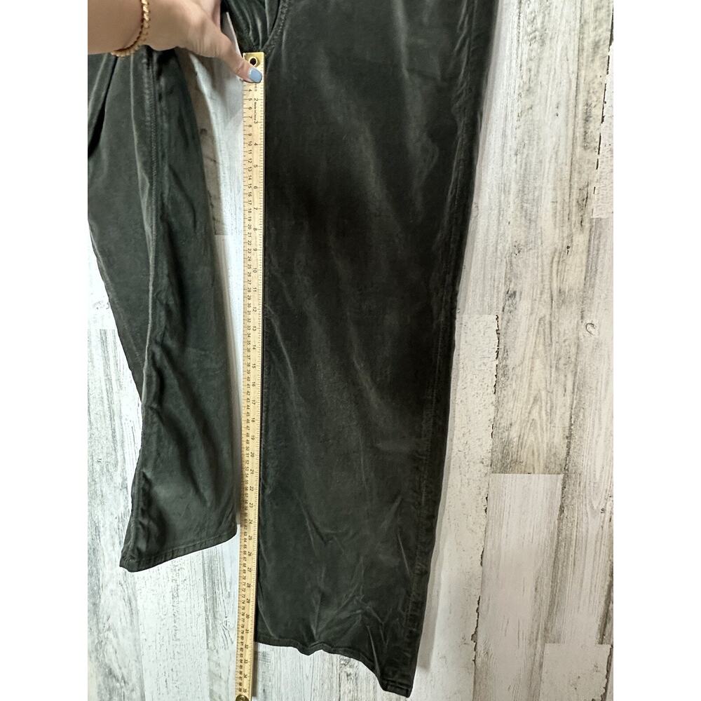 Fidelity wide leg Deep Sage Velour Velvet mid bootcut jeans 30 Anthropologie$228 - Picture 9 of 16